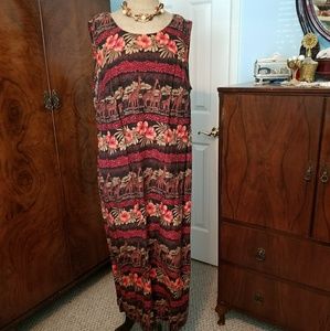 Sleeveless animal print dress